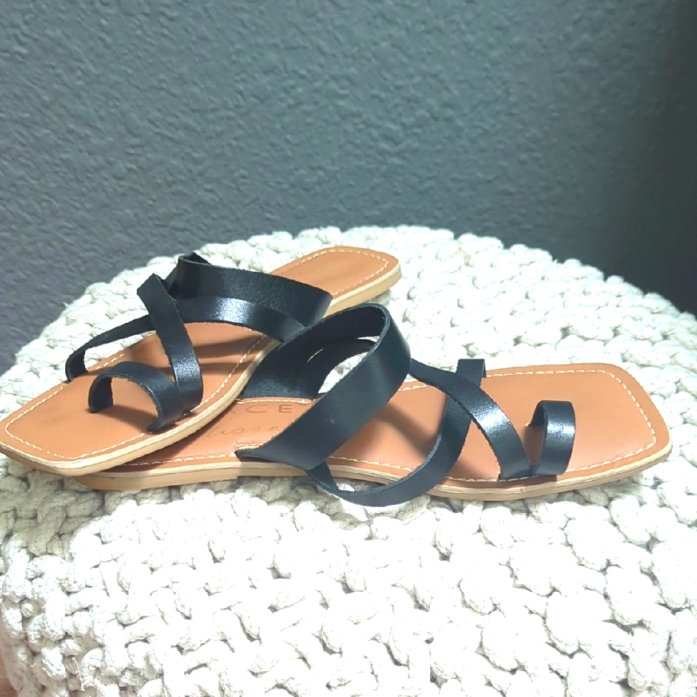 Women's Black Strappy Sandals